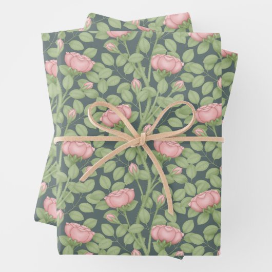 Rosensteine aus Schieferblau Geschenkpapier Set (Beispiel)