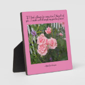 Rosensteine Gedanken bei Ihnen Tabletop Plaque Fotoplatte (Vorderseite)