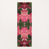Rosensteine Ölgemälde mit rosa Rosenfarben Spiegel Yogamatte (Vorderseite)