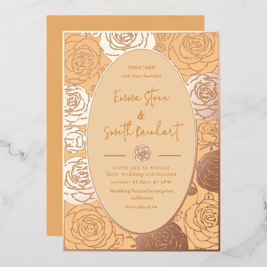 Rosenstöcke Einladung (Vorderseite/Rückseite)