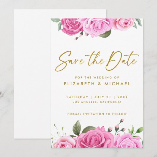 Rosenstöcke speichern das Datum der Einladung (Vorne/Hinten)