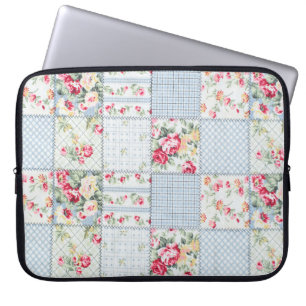 Rosenstoff: Elegantes Hintergrunddesign Laptopschutzhülle