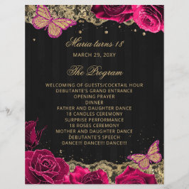 Rosenstrahlen 18 Kerzen und Rose Zeremonie Program