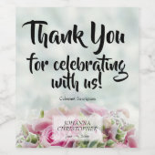 Rosenstrahlen Hochzeitweilig Weinflasche Weinetikett (Einzelnes Label)