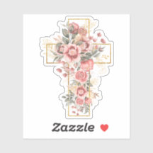 Rosenstrahlen mit goldfarbenem Kreuz