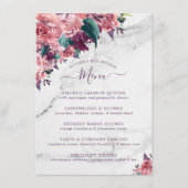 Rosenstrahlen Mütter aus Blütenmarmor Brunch Menükarte (Vorderseite)