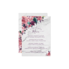 Rosenstrahlen Mütter aus Blütenmarmor Brunch Menükarte