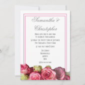 Rosenstraße Blumenhochzeit Einladung (Vorderseite)