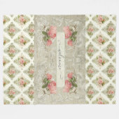Rosenstraße Vintagen Moderne Willkommen Fleecedecke (Vorderseite (Horizontal))