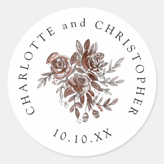 Rosensträucher Runder Aufkleber (Vorderseite)