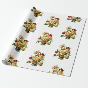 Rosenstrauß-Muster Vintage Elegant Geschenkpapier