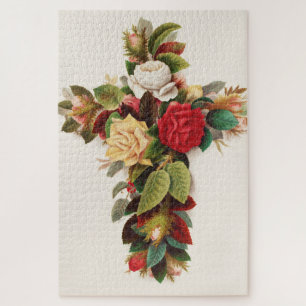 Rosentreuz, viktorianische Illustration Puzzle
