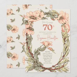 Rosenüberraschung Flora 70. Geburtstag Einladung