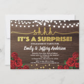 Rosenüberraschungs-Verlobungs-Party Einladung (Vorderseite)