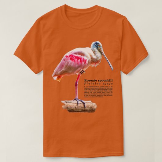 Rosenvogel in Meeresnähe T-Shirt (Design vorne)