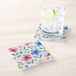 Rosenwasser-Blüten-Delight Glasuntersetzer