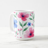 Rosenwasser-Blüten-Delight Kaffeetasse (Vorderseite Links)