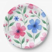 Rosenwasser-Blüten-Delight Pappteller (Vorderseite)