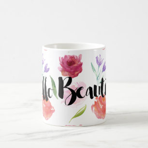 Rosenwatercolor-Blumenhallo schön Kaffeetasse