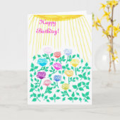 Rosenwiese Karte (Gelbe Blume)