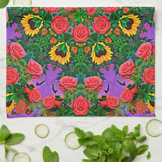 Rosenzähler 4 geschirrtuch (Gefaltet)