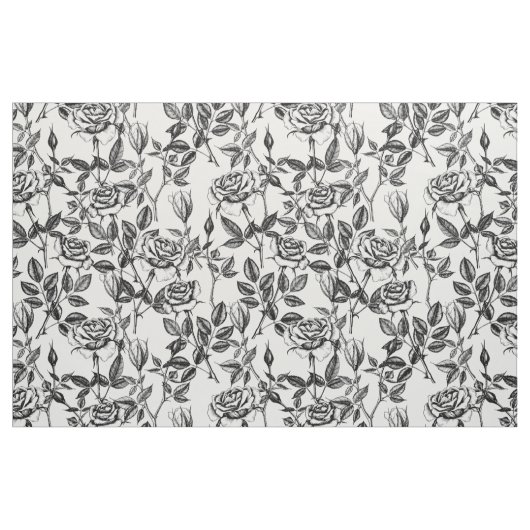Rosenzeichnung Stoff (Fat Quarter (45,7 x 55,9 cm))