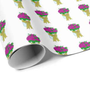 Rosenzopf-Verpackungspapier Geschenkpapier