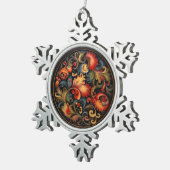 Rosepaint Modern 2 von 6 Schneeflocken Zinn-Ornament (Rechts)