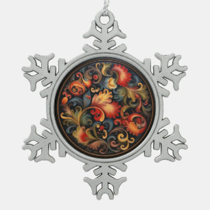 Rosepaint Modern 2 von 6 Schneeflocken Zinn-Ornament