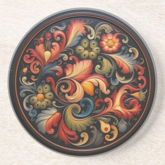 Rosepaint Modern 4 von 6 Getränkeuntersetzer (Vorne)