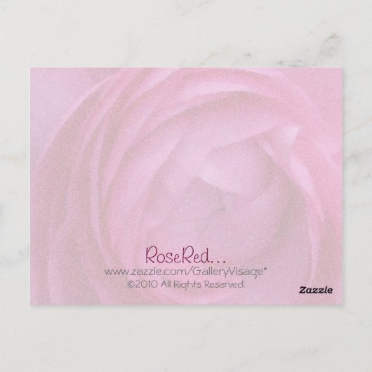 RoseRed.. Postkarte (Rückseite)
