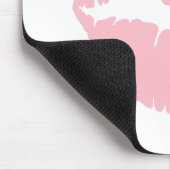 Roseroter Lippenstift Mousepad (Ecke)