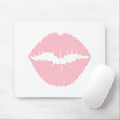 Roseroter Lippenstift Mousepad (Mit Mouse)