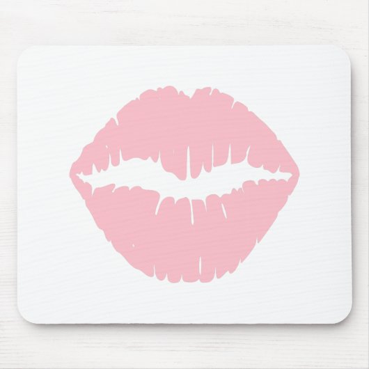 Roseroter Lippenstift Mousepad (Vorne)