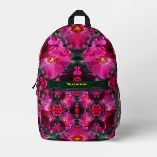 Roses Abstrakt Personalisiert Bedruckter Rucksack (Vorderseite)