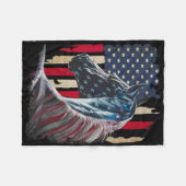 Roses America Flag 4. Juli Unabhängigkeitstag 1 Fleecedecke (Vorderseite (Horizontal))