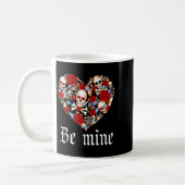 Roses And Skulls Heart Gothic Style Valentine Be M Kaffeetasse (Links)