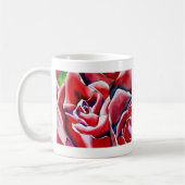 Roses Aquarellmalerei Kaffeetasse (Links)