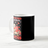 Roses Are Red Blah Sloths Valentine Cute Animal Lo Kaffeetasse (Vorderseite Links)