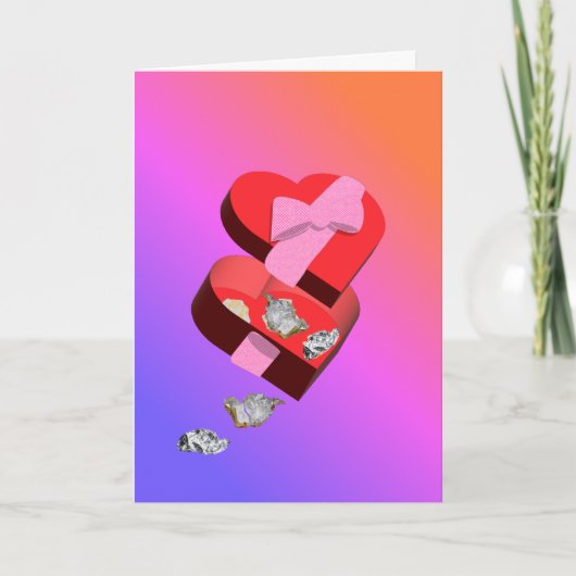 Roses are red, chocolates are gone karte (Vorderseite)