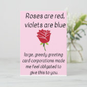 Roses are red... feiertagskarte (Stehend Vorderseite)