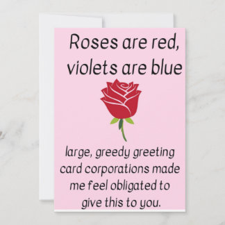 Roses are red... feiertagskarte