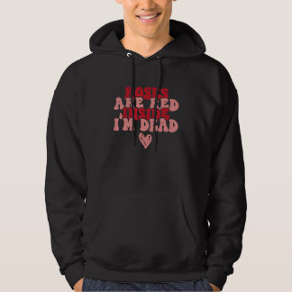 Roses Are Red Inside I Am Dead Retro Groovy Valent Hoodie