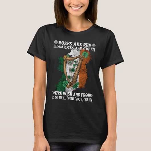 Roses Are Red Shamrocks Are Green Happy St Patrick T-Shirt (Vorderseite)