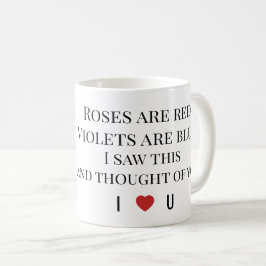 Roses Are Red Valentine’s  – Romantic Typography  Kaffeetasse