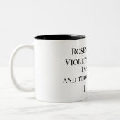 Roses Are Red Valentine's - I ♥ U Funny Romantic Zweifarbige Tasse (Links)