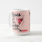 Roses are red vodka is clear kaffeetasse (Vorderseite Links)