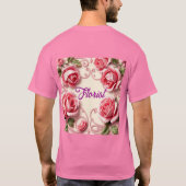 Roses Art Nouveau Florist T - Shirt (Rückseite)