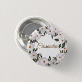 Roses Ballerina Blumendesign Button (Vorne & Hinten)