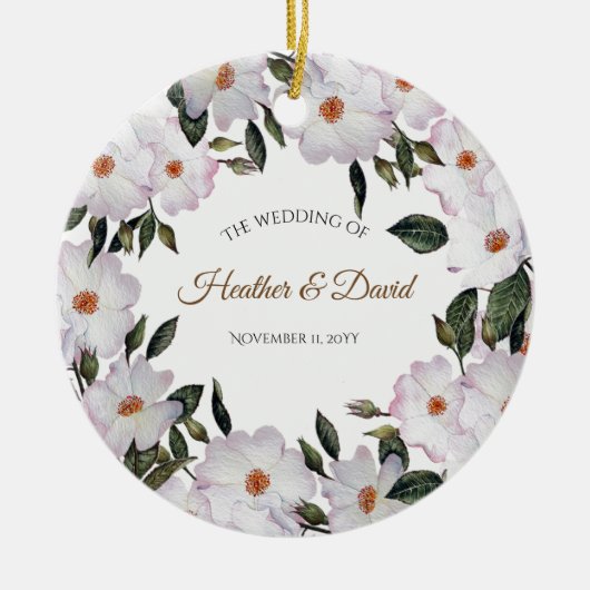 Roses Ballerina Blumendesign Keramik Ornament (Vorne)